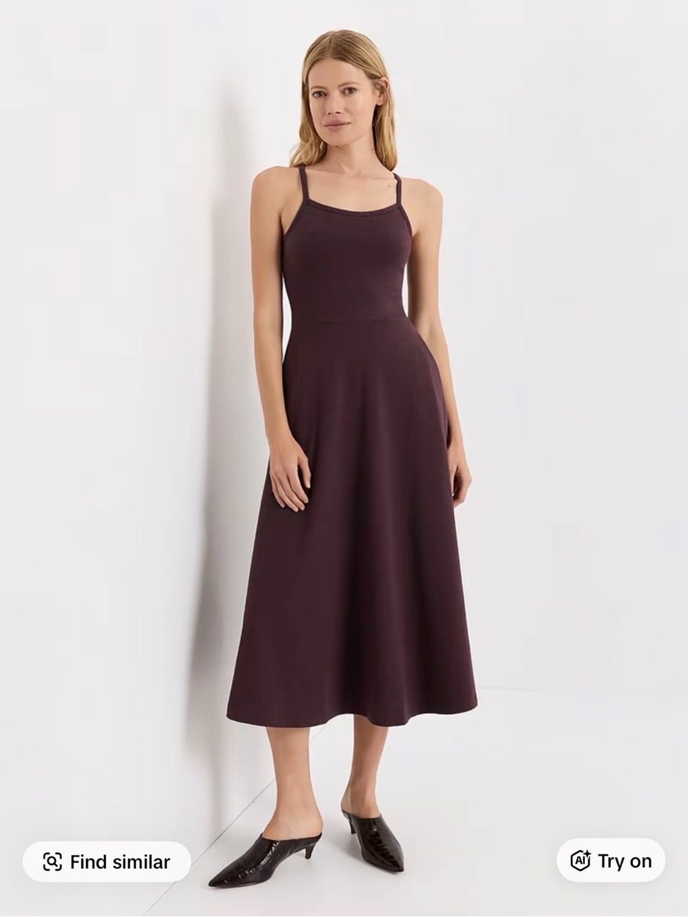 Pact- Women's Organic Fit & Flare Midi Dress